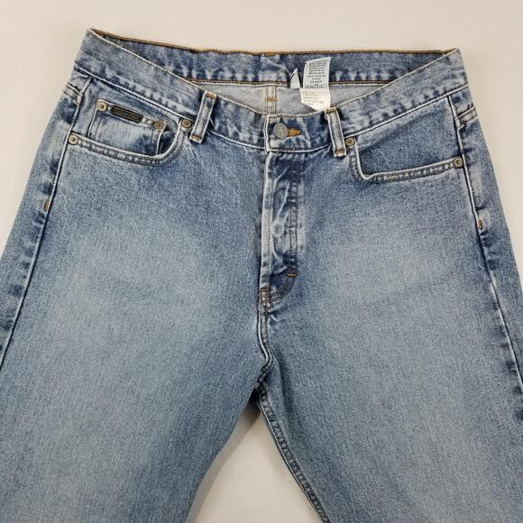 Vintage Calvin Klein Jeans 13 Low Rider Straight Leg Made USA Sandblast - Picture 3 of 13